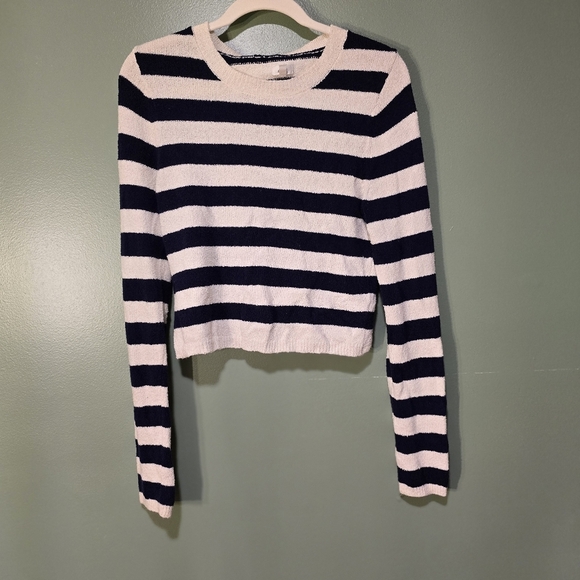 Aeire Striped Navy and White Sweater with open back - Picture 10 of 10